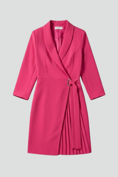 Women’s Blazer with Notched Collar and Straight Hem
