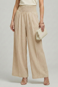 Women’s Palazzo Trousers with High Waist and Pleats
