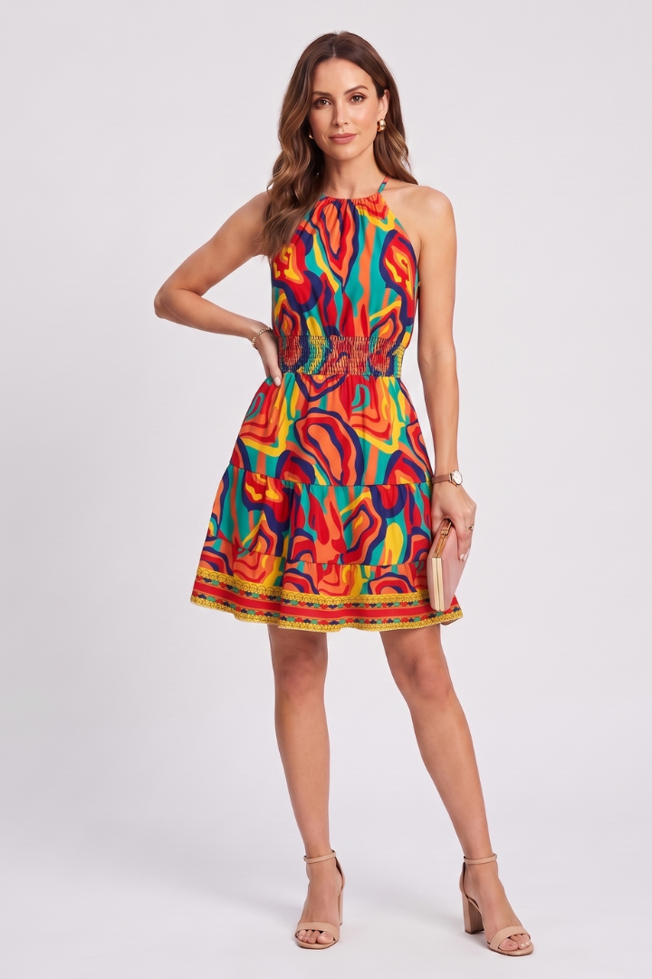 Women's Short Romper with Wrap Neckline for Summer